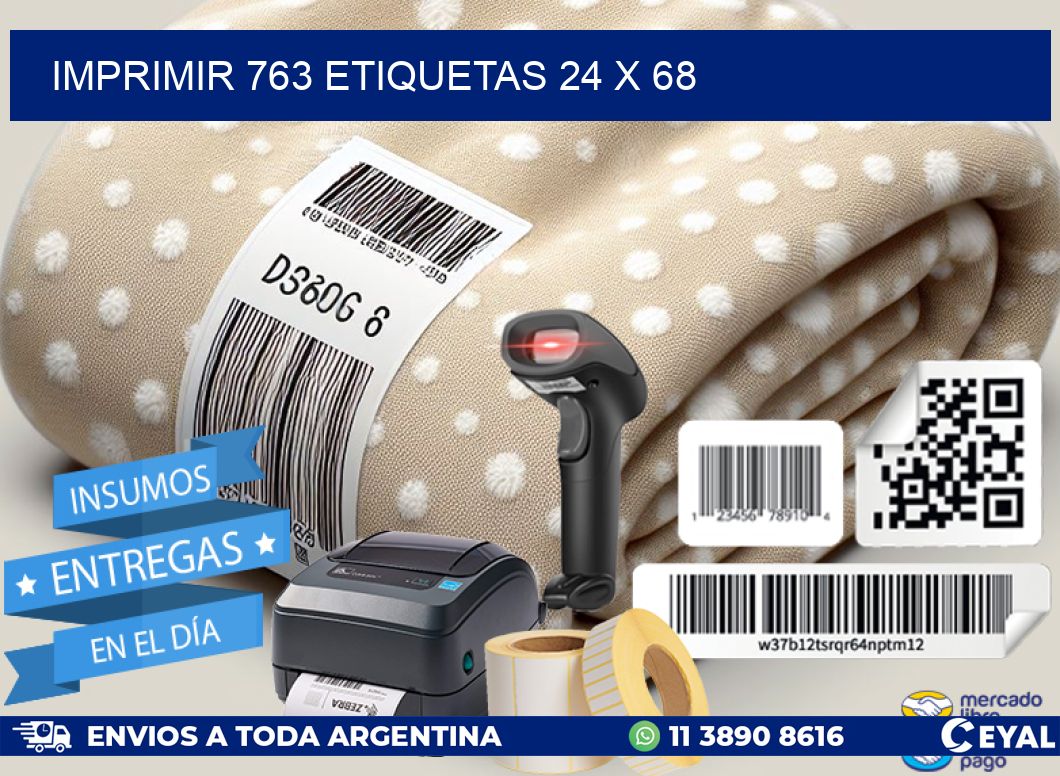 IMPRIMIR 763 ETIQUETAS 24 x 68