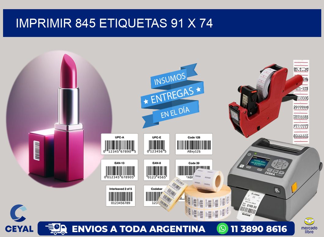 IMPRIMIR 845 ETIQUETAS 91 x 74