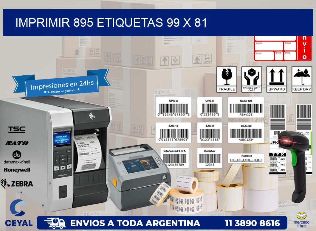 IMPRIMIR 895 ETIQUETAS 99 x 81