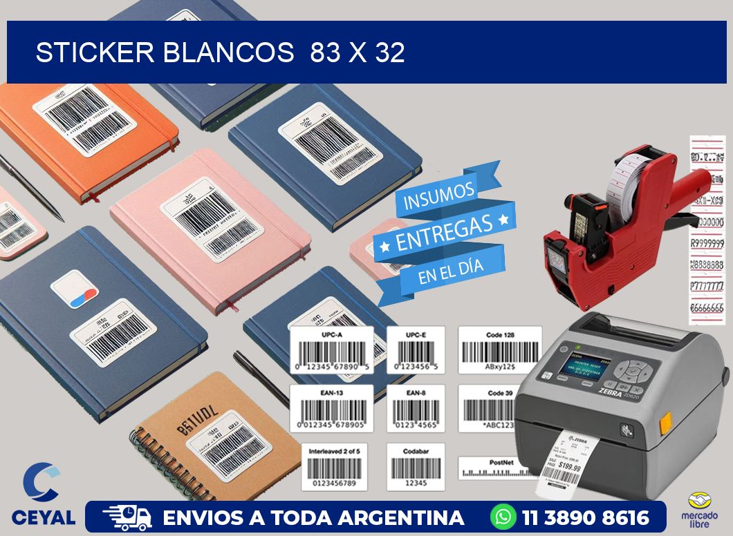 STICKER BLANCOS  83 x 32