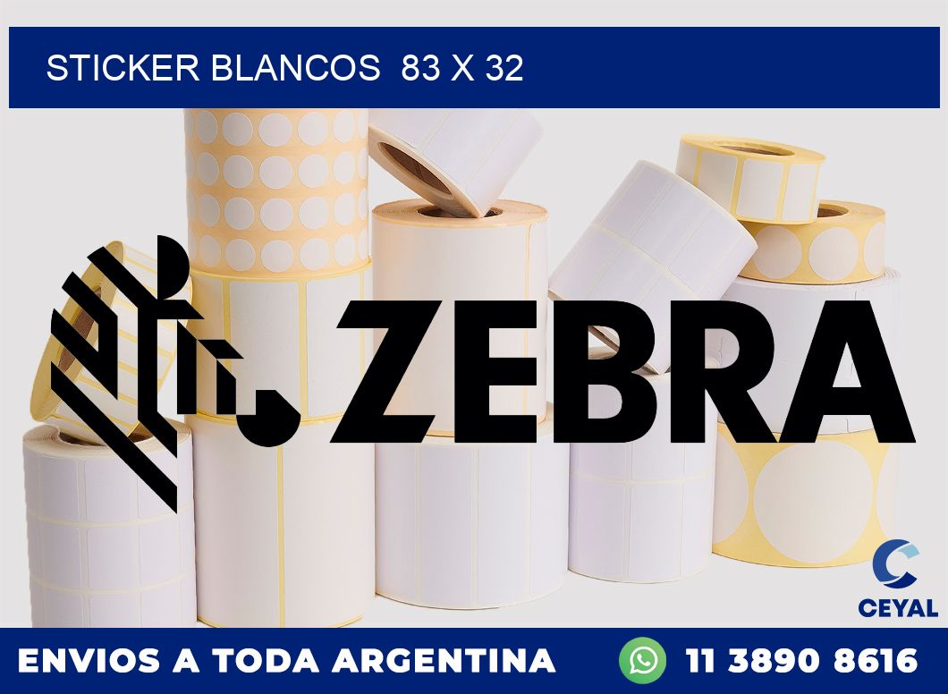 STICKER BLANCOS  83 x 32