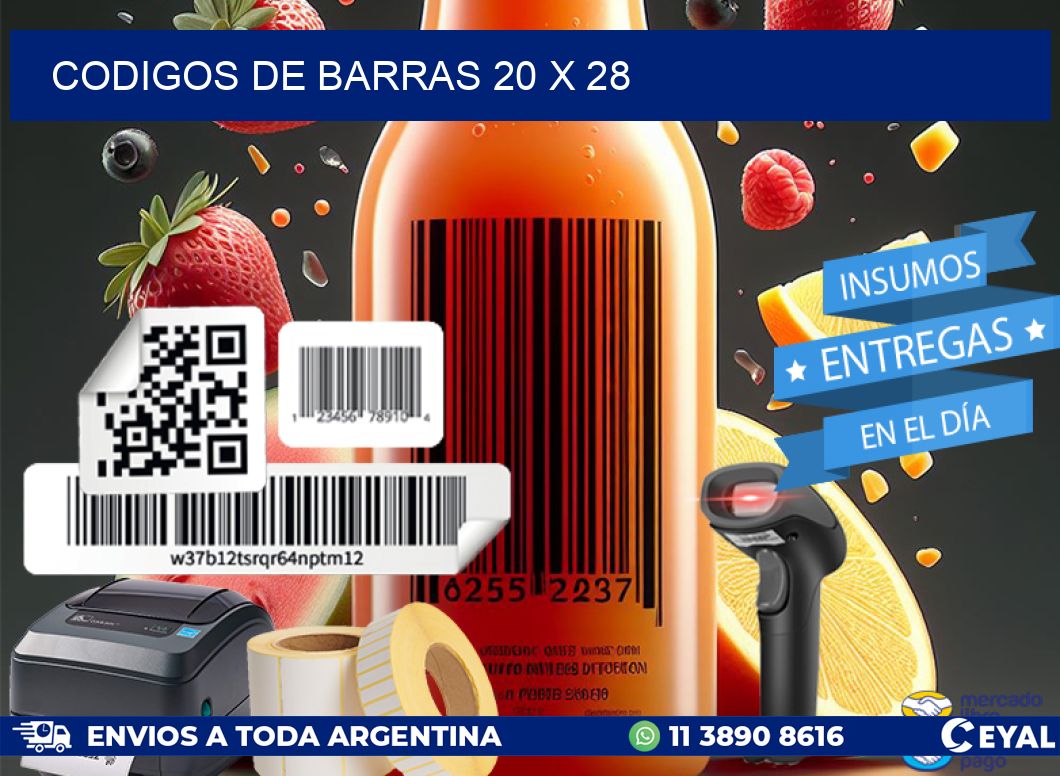 codigos de barras 20 x 28