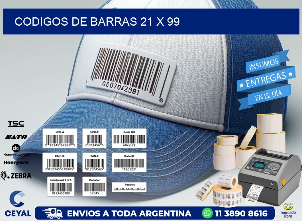codigos de barras 21 x 99