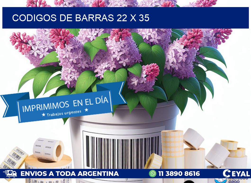codigos de barras 22 x 35