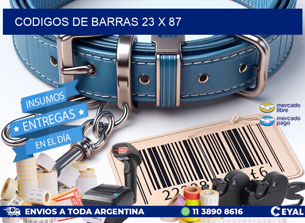 codigos de barras 23 x 87