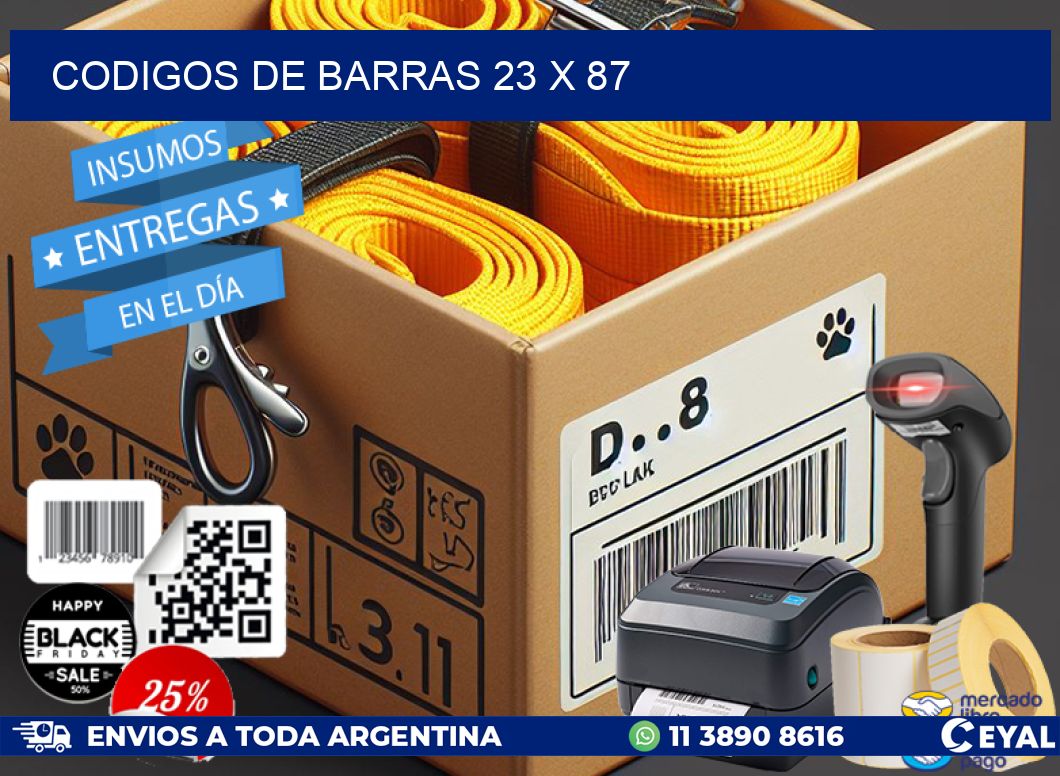 codigos de barras 23 x 87