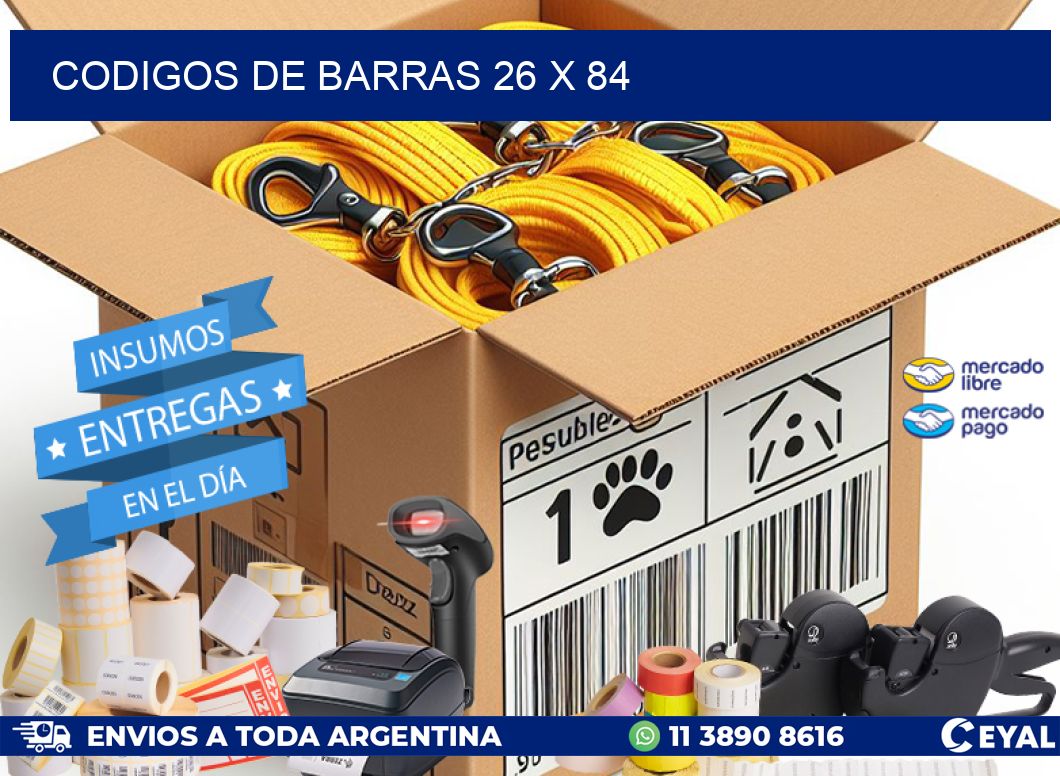 codigos de barras 26 x 84