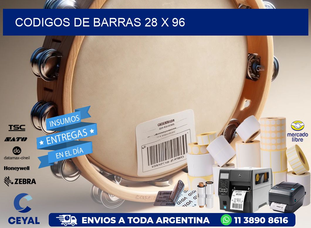 codigos de barras 28 x 96