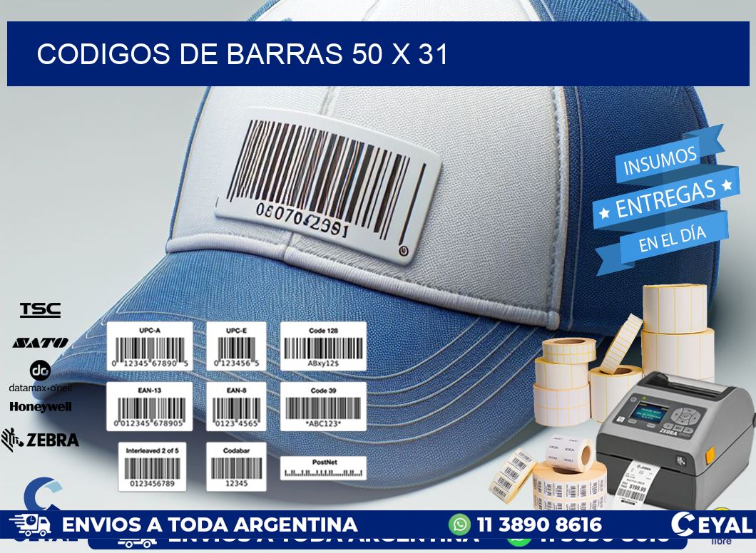 codigos de barras 50 x 31