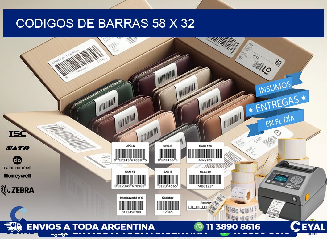 codigos de barras 58 x 32