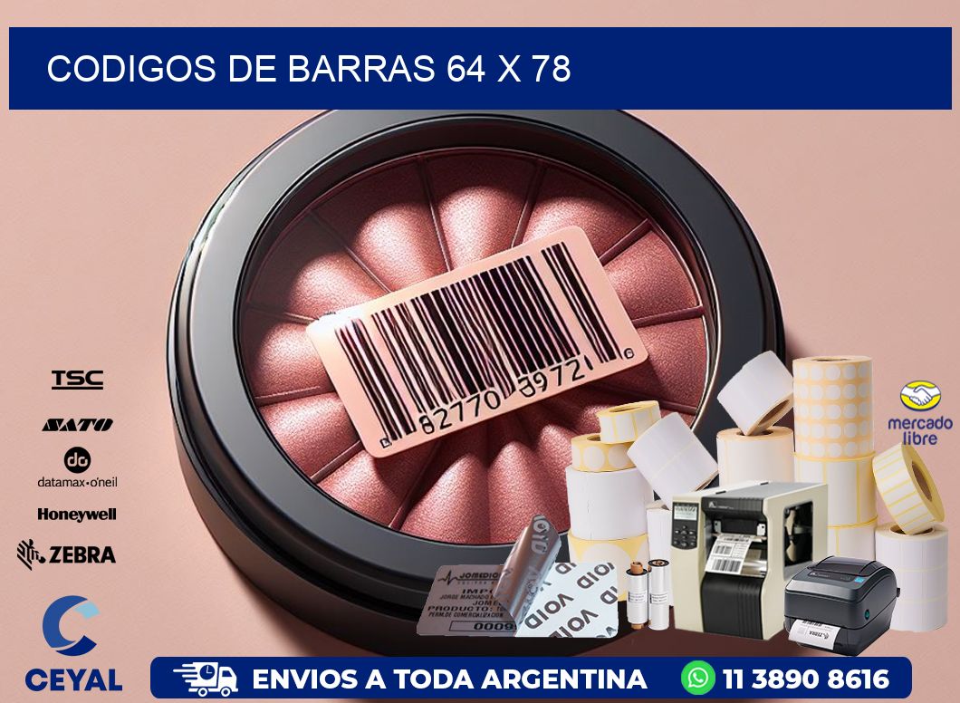 codigos de barras 64 x 78