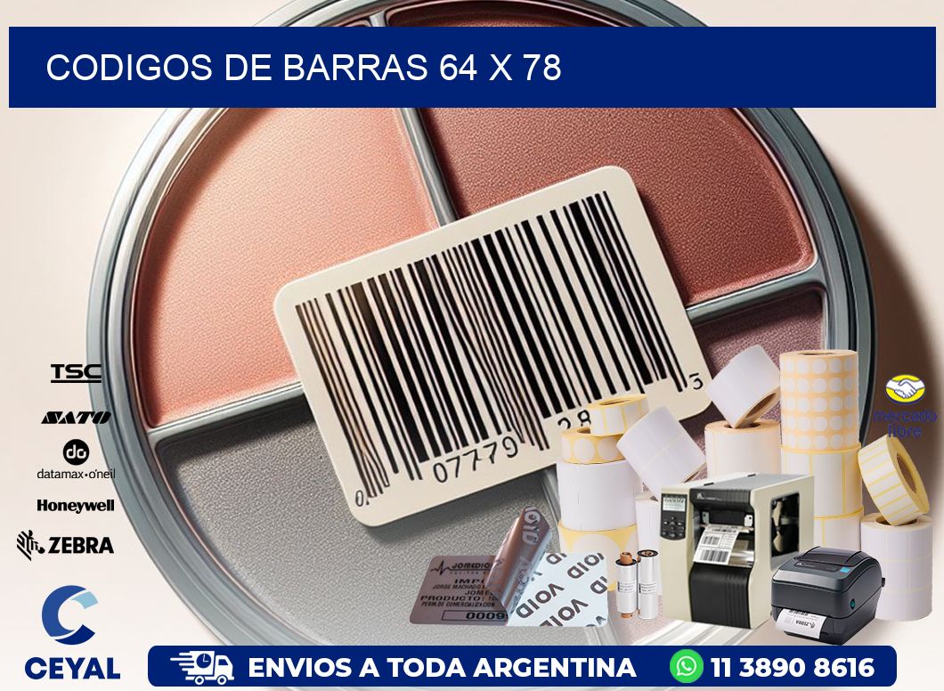 codigos de barras 64 x 78