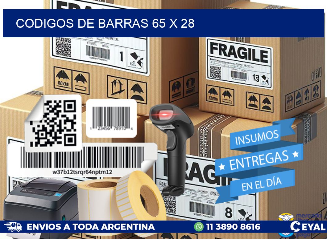 codigos de barras 65 x 28