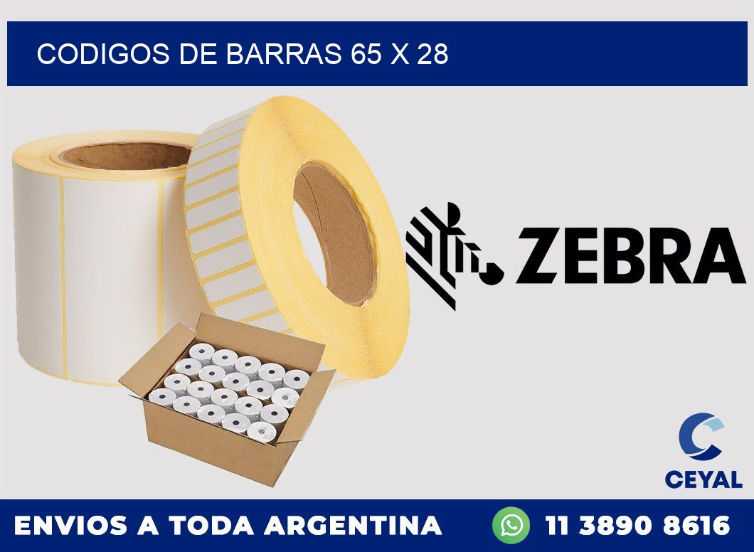 codigos de barras 65 x 28