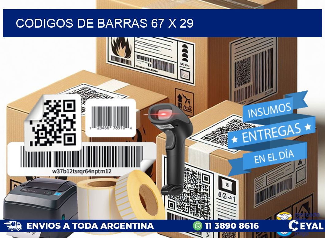 codigos de barras 67 x 29