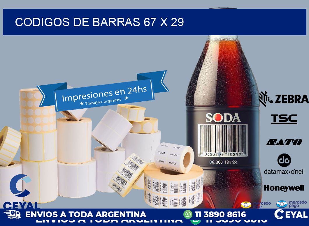 codigos de barras 67 x 29