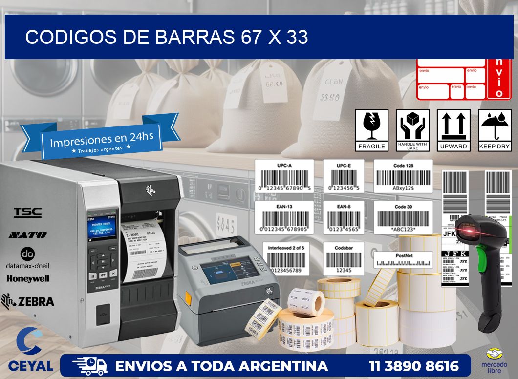 codigos de barras 67 x 33