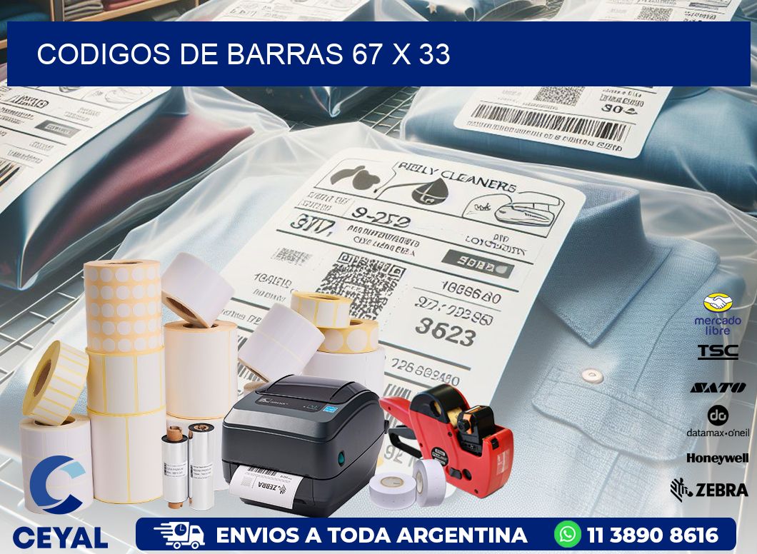 codigos de barras 67 x 33