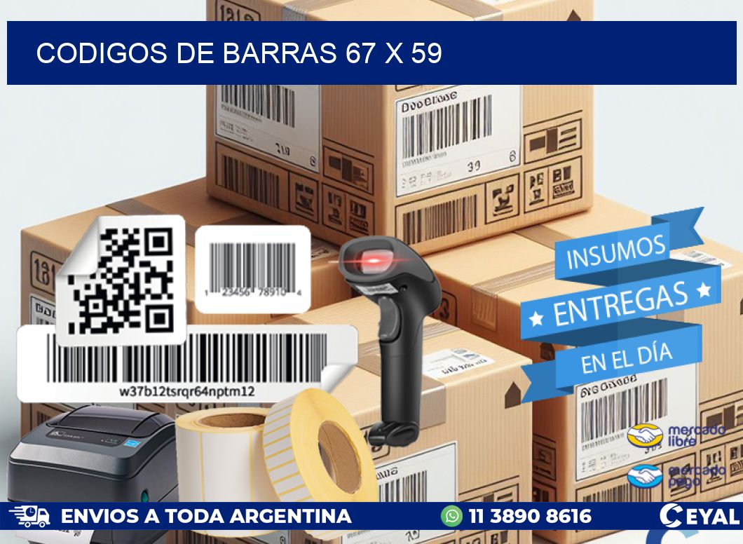 codigos de barras 67 x 59