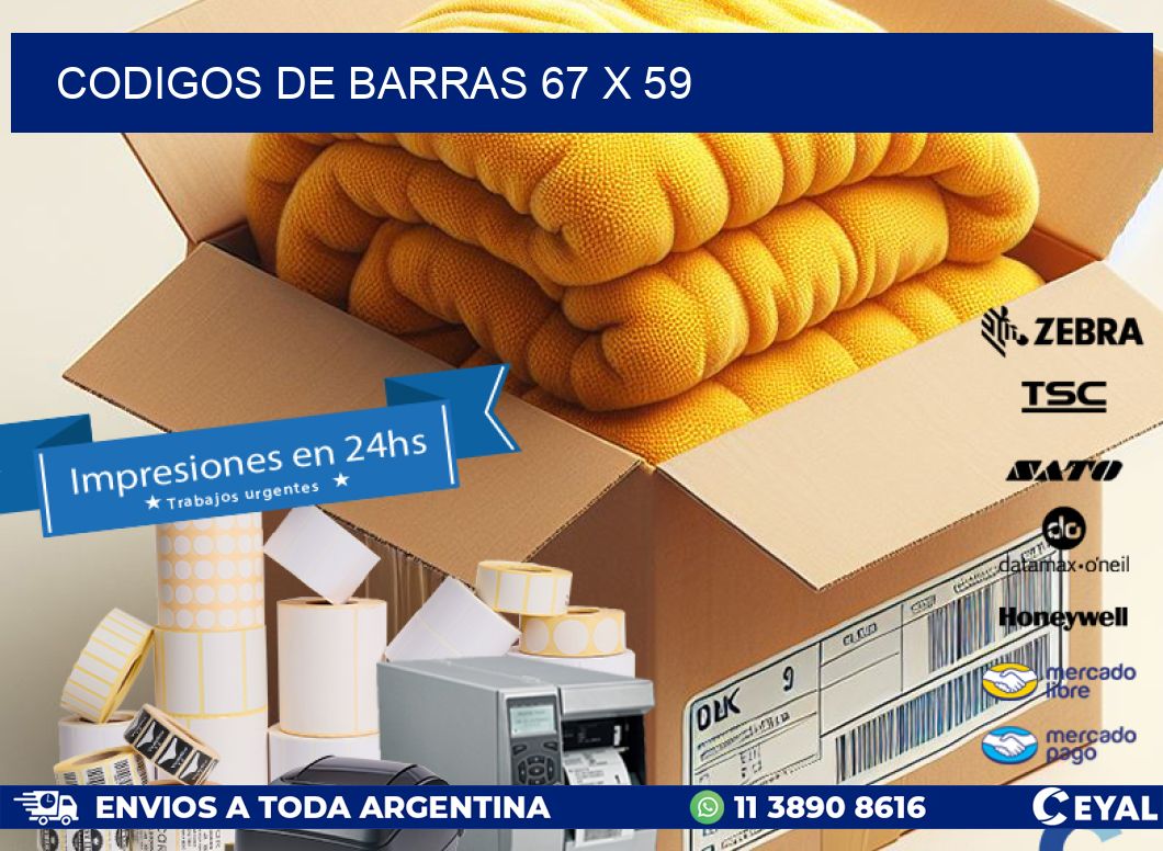 codigos de barras 67 x 59