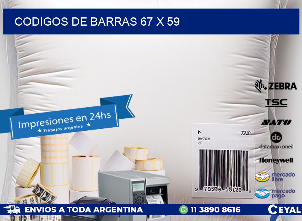 codigos de barras 67 x 59