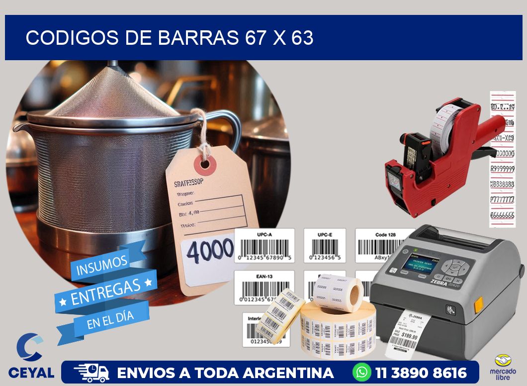 codigos de barras 67 x 63