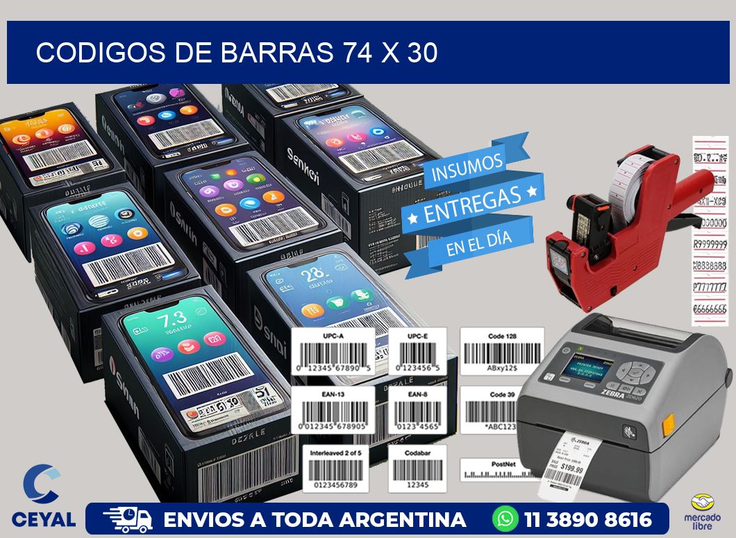 codigos de barras 74 x 30