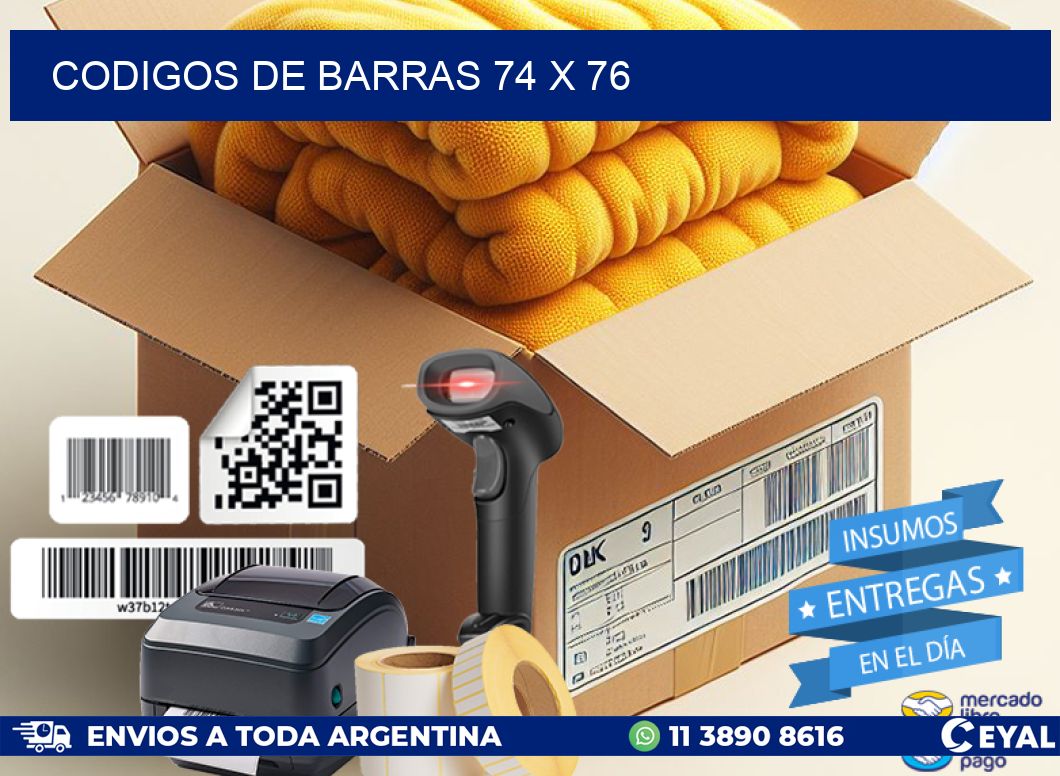 codigos de barras 74 x 76