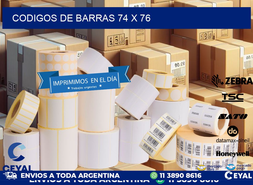 codigos de barras 74 x 76