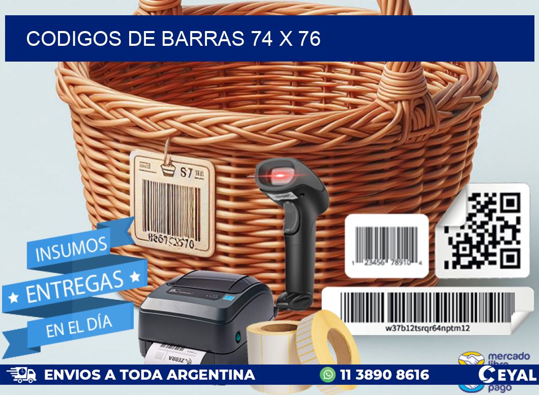 codigos de barras 74 x 76