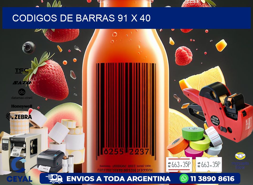 codigos de barras 91 x 40