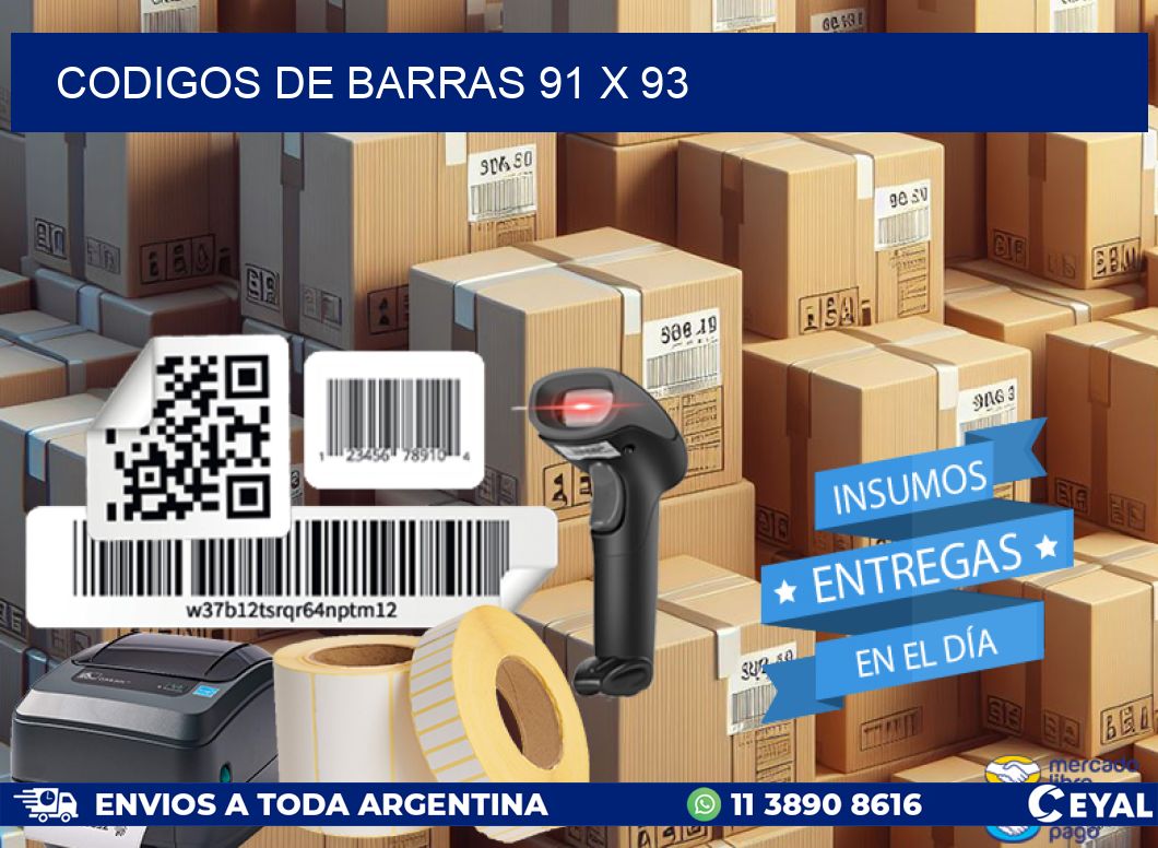 codigos de barras 91 x 93