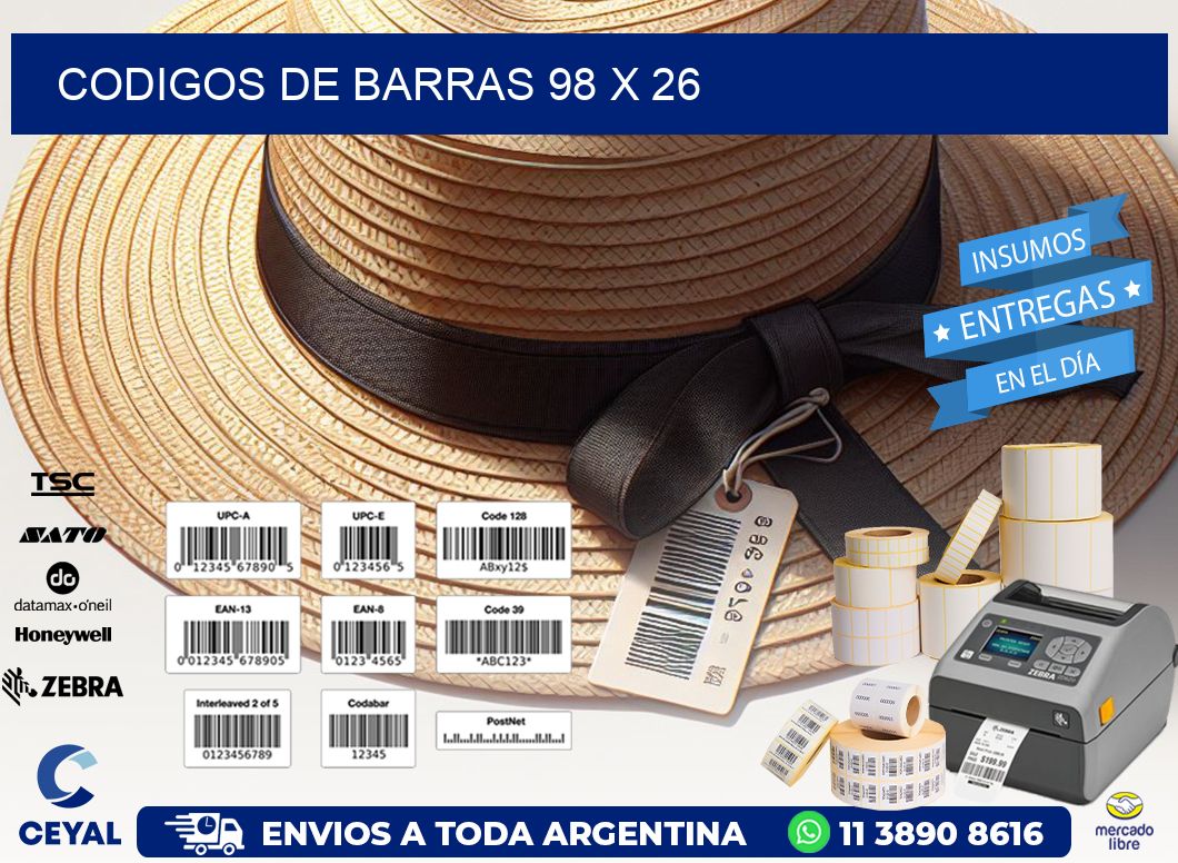 codigos de barras 98 x 26