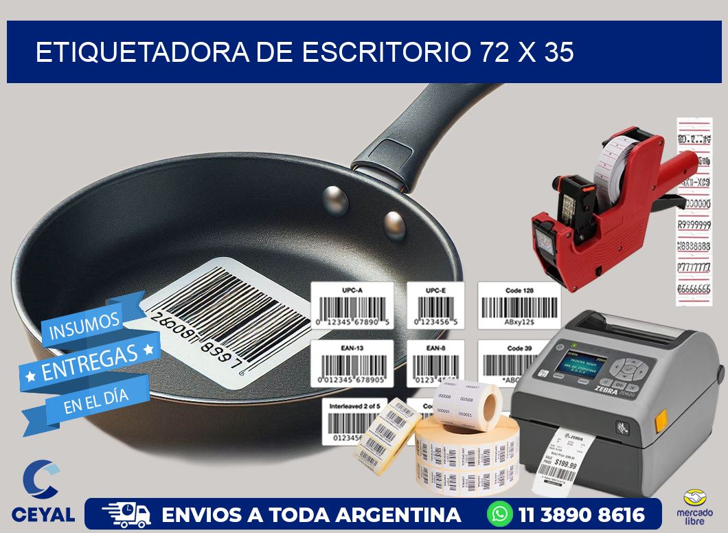etiquetadora de escritorio 72 x 35