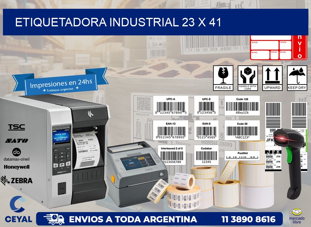 etiquetadora industrial 23 x 41