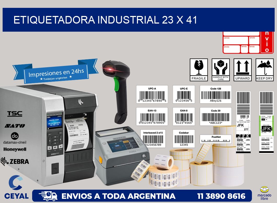 etiquetadora industrial 23 x 41