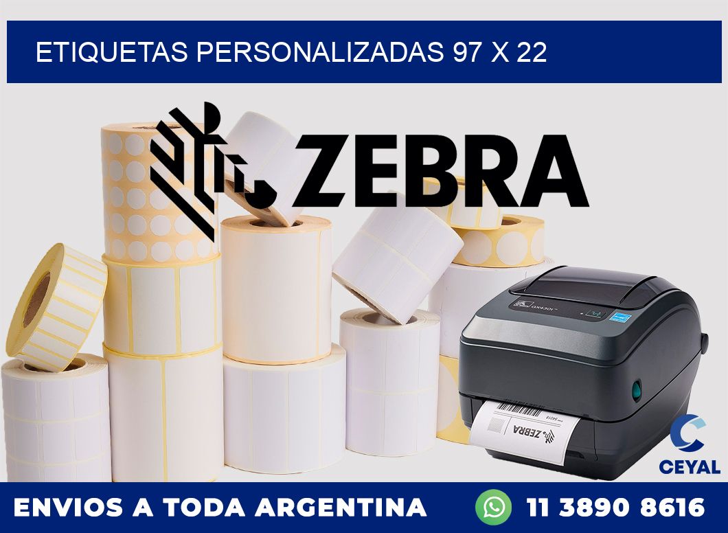 etiquetas personalizadas 97 x 22