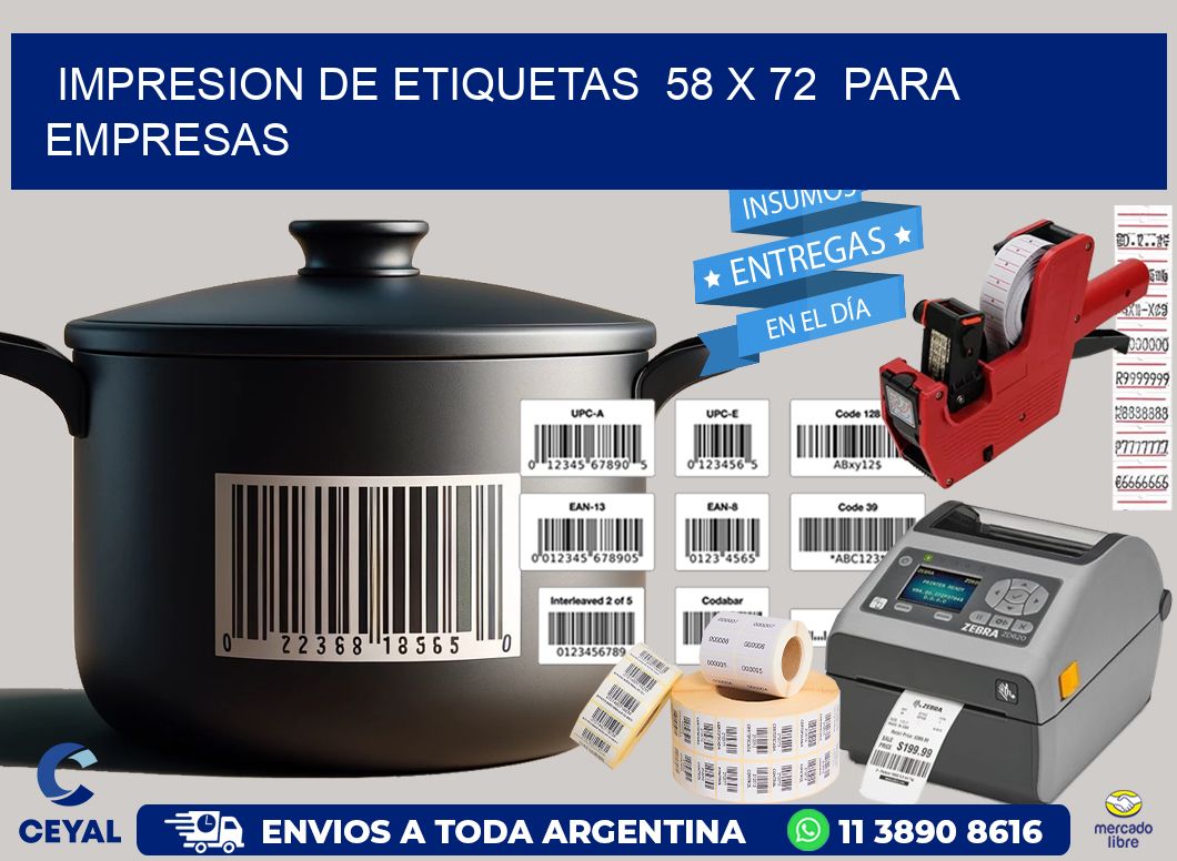 impresion de etiquetas  58 x 72  para empresas