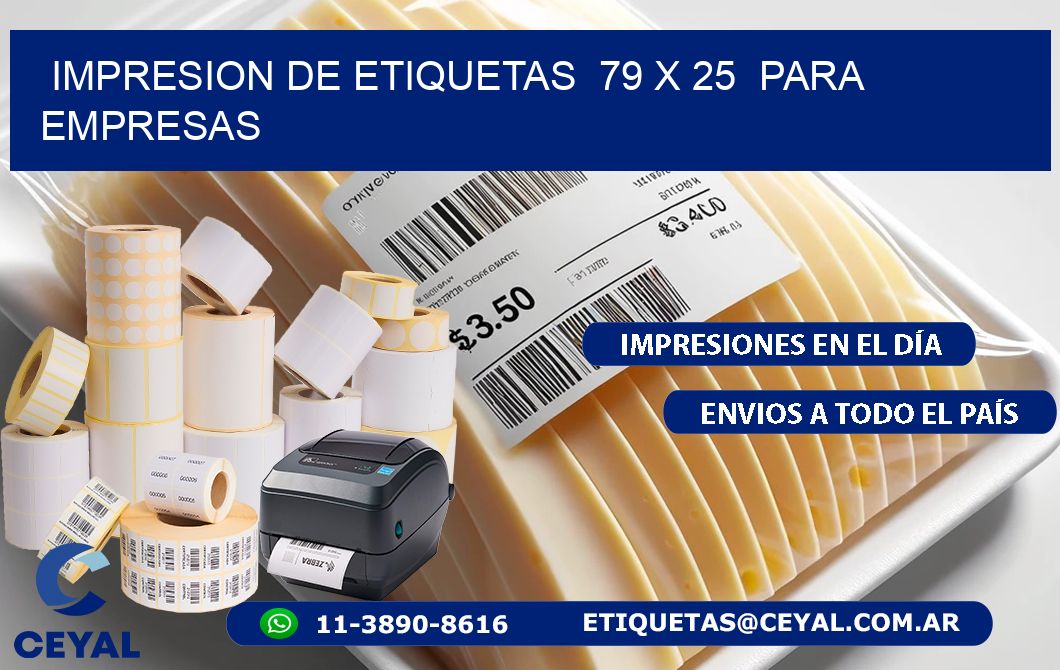 impresion de etiquetas  79 x 25  para empresas