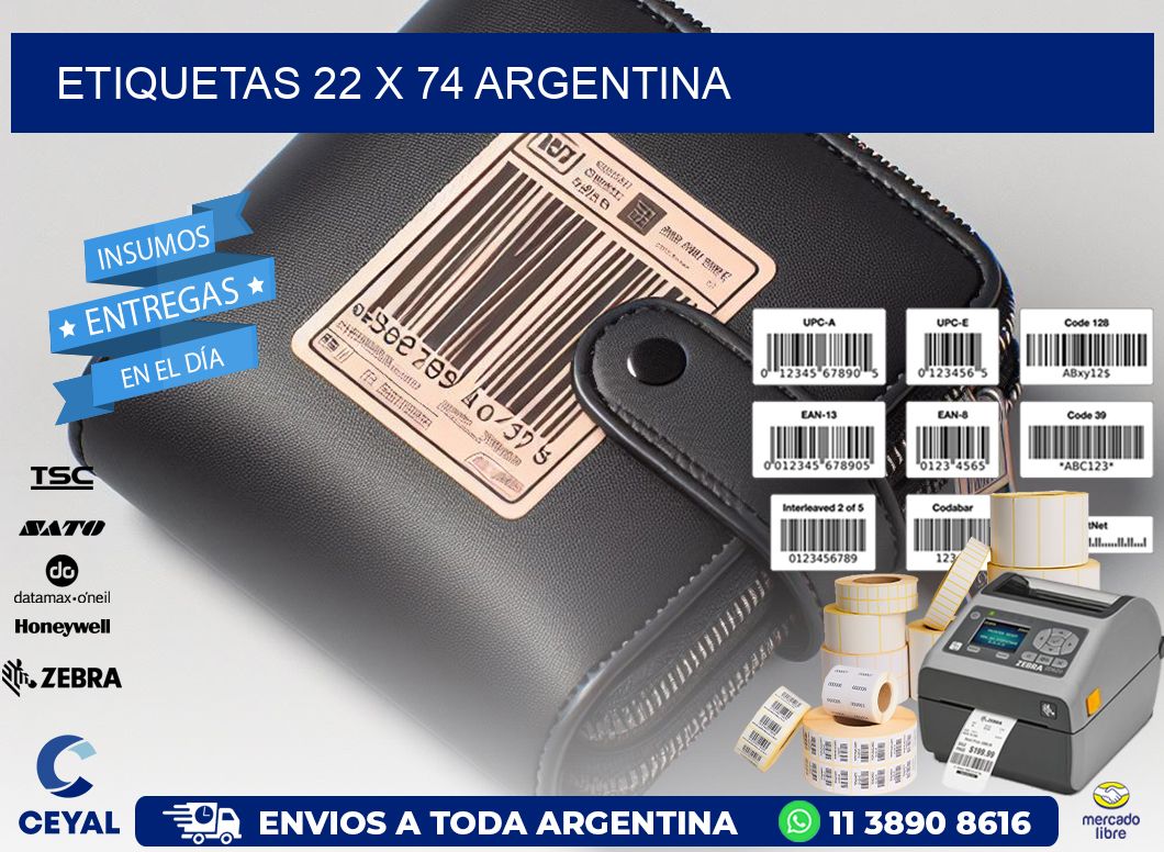 ETIQUETAS 22 x 74 ARGENTINA