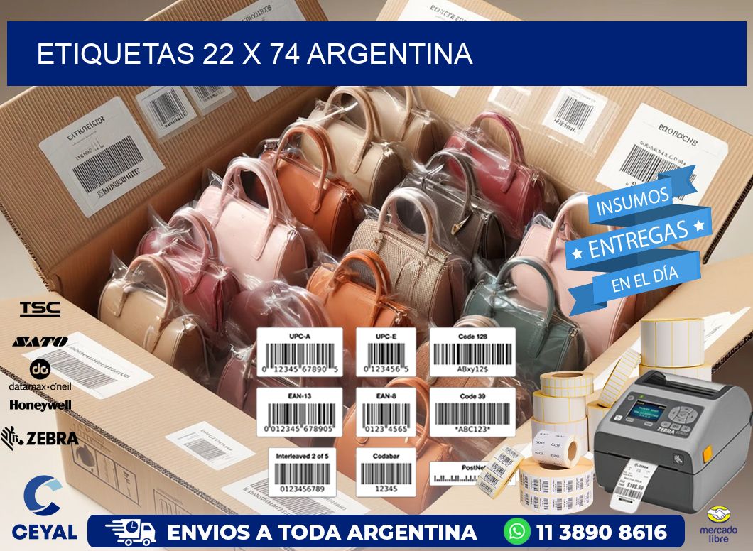 ETIQUETAS 22 x 74 ARGENTINA