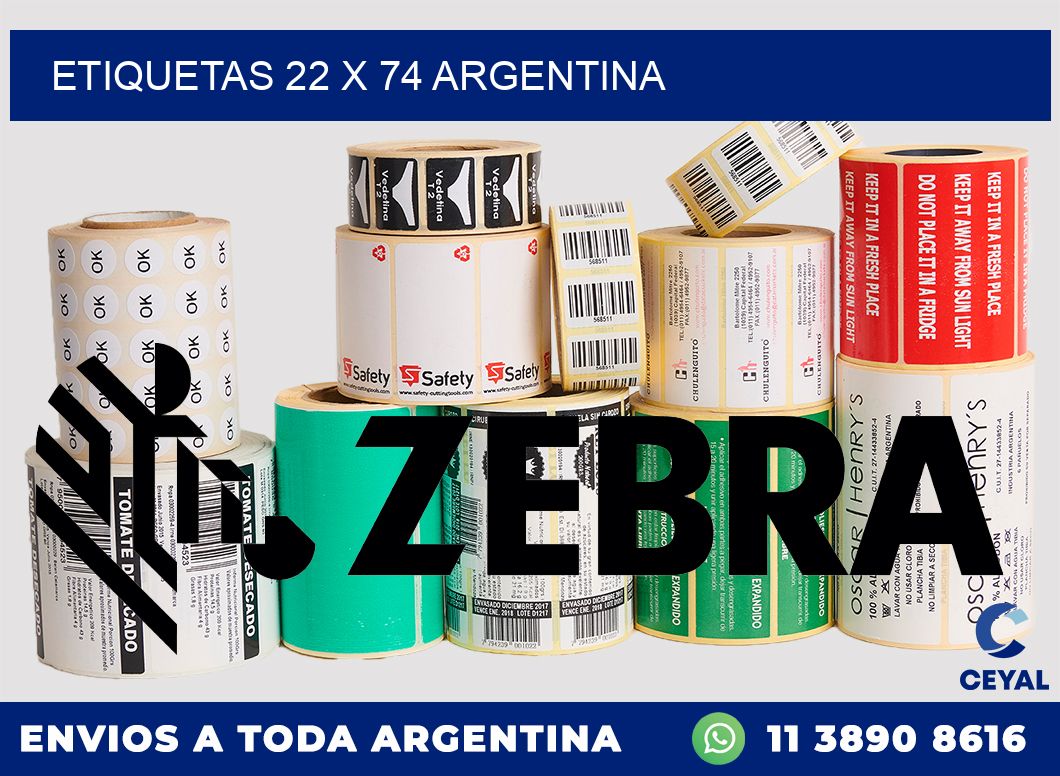 ETIQUETAS 22 x 74 ARGENTINA