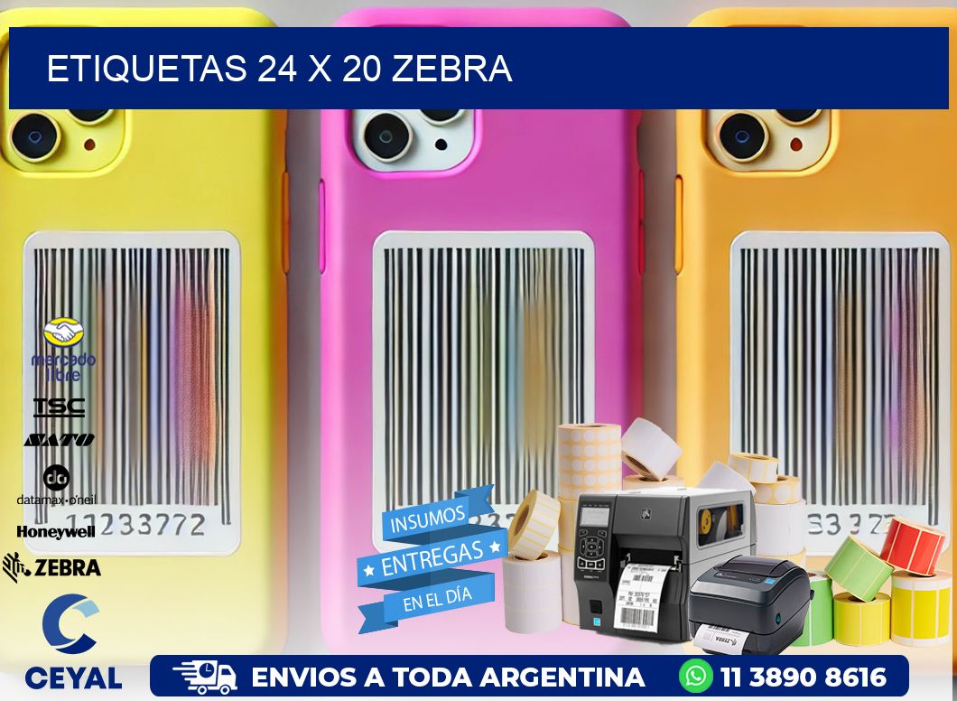 ETIQUETAS 24 x 20 ZEBRA