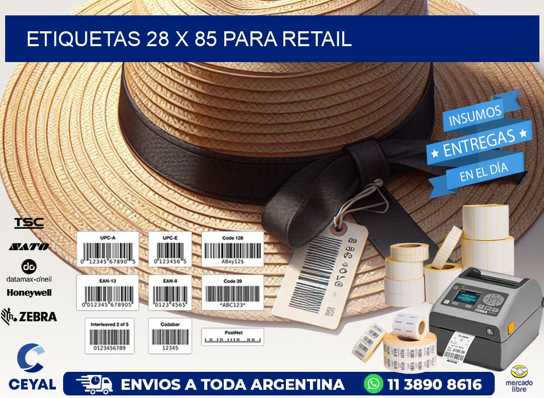 ETIQUETAS 28 x 85 PARA RETAIL