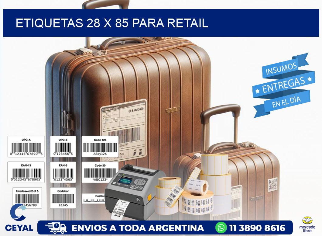 ETIQUETAS 28 x 85 PARA RETAIL