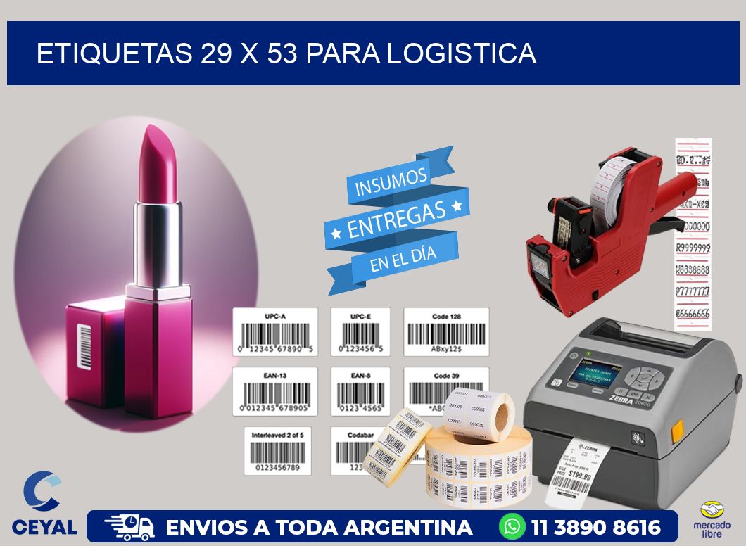 ETIQUETAS 29 x 53 PARA LOGISTICA