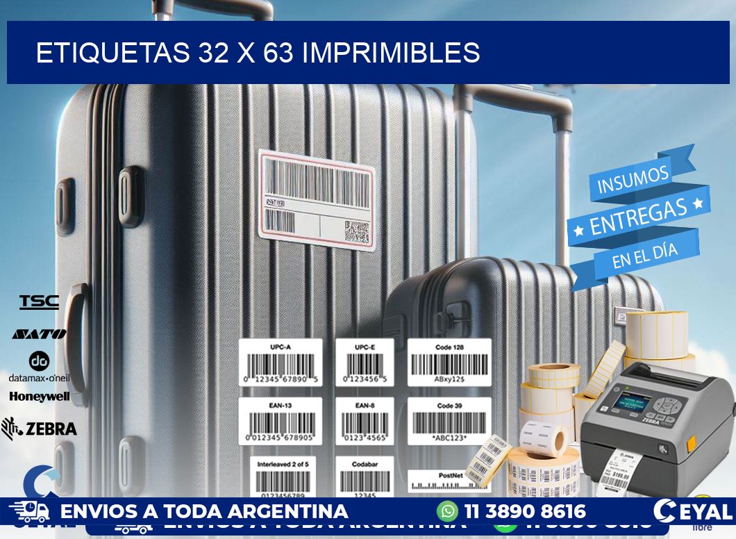 ETIQUETAS 32 x 63 IMPRIMIBLES