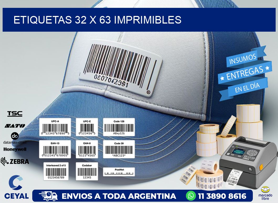 ETIQUETAS 32 x 63 IMPRIMIBLES