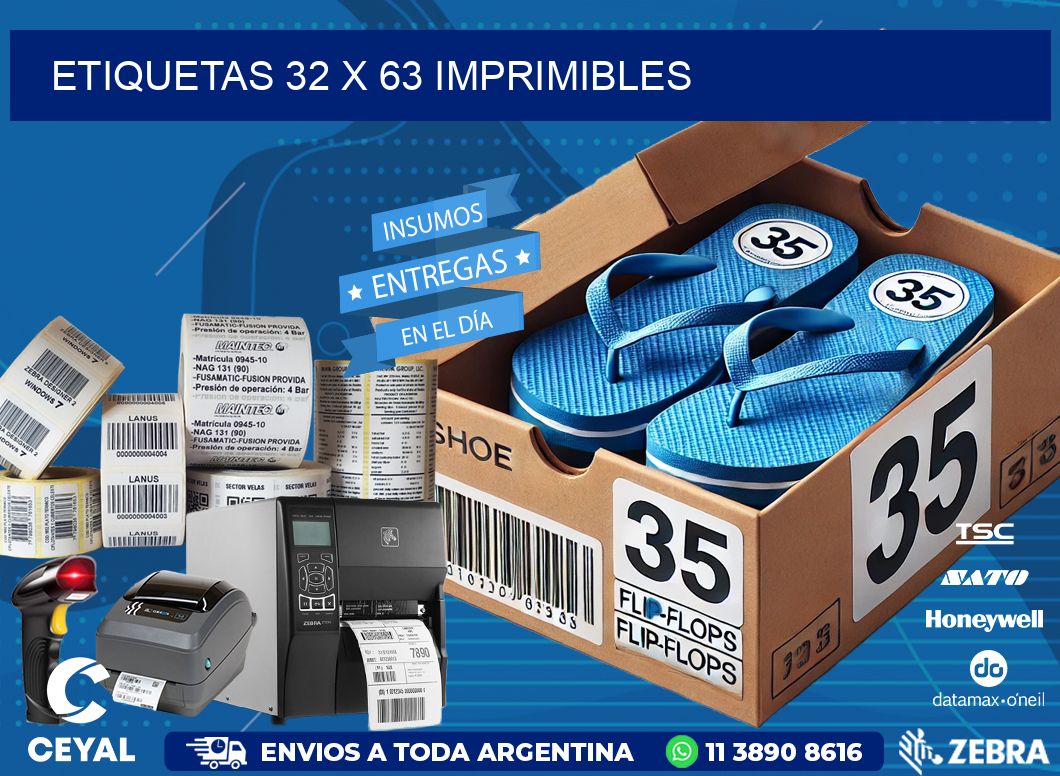 ETIQUETAS 32 x 63 IMPRIMIBLES