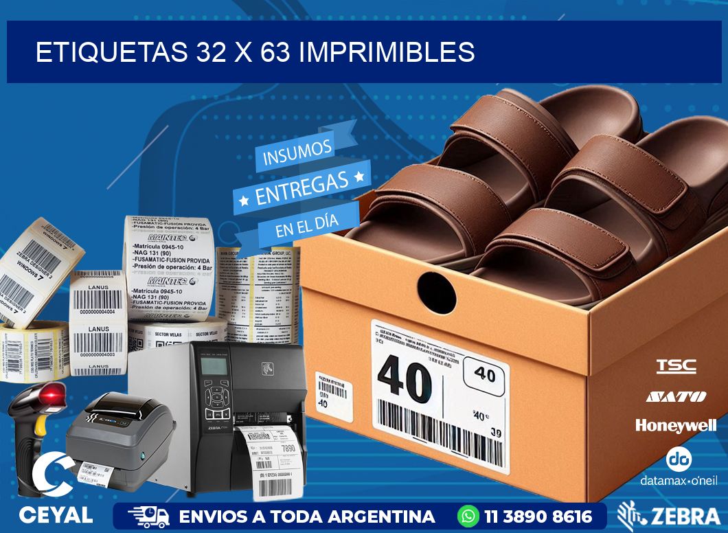 ETIQUETAS 32 x 63 IMPRIMIBLES